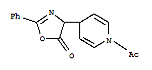 Pyridine, 1-acetyl-4-(4,5-dihydro-5-oxo-2-phenyl-4-oxazolyl)-1,4-dihydro-(9ci)Structure,79305-12-7Structure Pyridine, 1-acetyl-4-(4,5-dihydro-5-oxo-2-phenyl-4-oxazolyl)-1,4-dihydro-(9ci) Structure,79305-12-7Structure
