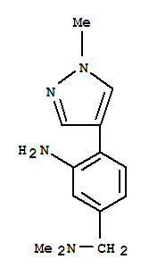 Benzenemethanamine, 3-amino-n,n-dimethyl-4-(1-methyl-1h-pyrazol-4-yl)-(9ci)Structure,793667-45-5Structure Benzenemethanamine, 3-amino-n,n-dimethyl-4-(1-methyl-1h-pyrazol-4-yl)-(9ci) Structure,793667-45-5Structure