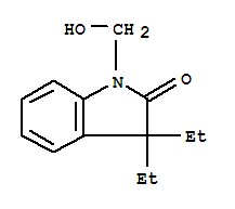 (9ci)-3,3-二乙基-1,3-二氫-1-(羥基甲基)-2H-吲哚-2-酮結構式_797051-83-3結構式