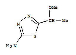 1,3,4-Thiadiazol-2-amine, 5-(1-methoxyethyl)-Structure,79885-43-1Structure 1,3,4-Thiadiazol-2-amine, 5-(1-methoxyethyl)- Structure,79885-43-1Structure