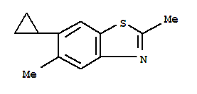 Benzothiazole, 6-cyclopropyl-2,5-dimethyl-(9ci)Structure,799254-34-5Structure Benzothiazole, 6-cyclopropyl-2,5-dimethyl-(9ci) Structure,799254-34-5Structure