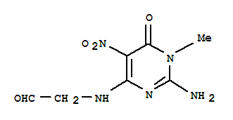 (8ci)-[(2-氨基-1,6-二氫-1-甲基-5-硝基-6-氧代-4-嘧啶)氨基]-乙醛結(jié)構(gòu)式_801156-87-6結(jié)構(gòu)式