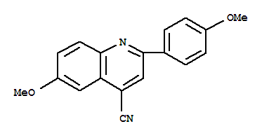 6-甲氧基-2-(4-甲氧基苯基)-4-喹啉甲腈結構式_801233-89-6結構式