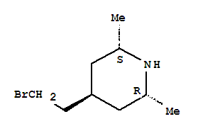反式-(8ci)-4-(2-溴乙基)-2,6-二甲基哌啶結(jié)構(gòu)式_801993-80-6結(jié)構(gòu)式