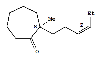 Cycloheptanone, 2-(3z)-3-hexenyl-2-methyl-, (2s)-(9ci) Structure,802903-35-1Structure