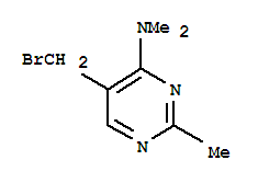 (8CI)-5-(溴甲基)-4-(二甲基氨基)-2-甲基嘧啶結(jié)構(gòu)式_803609-07-6結(jié)構(gòu)式