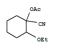 Cyclohexanecarbonitrile, 1-(acetyloxy)-2-ethoxy-(9ci)Structure,804563-81-3Structure Cyclohexanecarbonitrile, 1-(acetyloxy)-2-ethoxy-(9ci) Structure,804563-81-3Structure