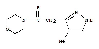 (9ci)-4-[2-(4-甲基-1H-吡唑-3-基)-1-硫氧代乙基]-嗎啉結構式_806637-95-6結構式
