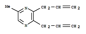 Pyrazine, 5-methyl-2,3-di-2-propenyl-(9ci)Structure,80832-43-5Structure Pyrazine, 5-methyl-2,3-di-2-propenyl-(9ci) Structure,80832-43-5Structure