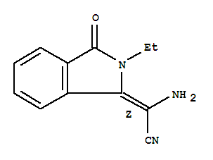 Acetonitrile, amino(2-ethyl-2,3-dihydro-3-oxo-1h-isoindol-1-ylidene)-, (2z)-(9ci)Structure,809230-45-3Structure Acetonitrile, amino(2-ethyl-2,3-dihydro-3-oxo-1h-isoindol-1-ylidene)-, (2z)-(9ci) Structure,809230-45-3Structure