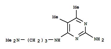 Pyrimidine, 2-amino-4-(3-dimethylaminopropylamino)-5,6-dimethyl- (4ci)Structure,812020-60-3Structure Pyrimidine, 2-amino-4-(3-dimethylaminopropylamino)-5,6-dimethyl- (4ci) Structure,812020-60-3Structure