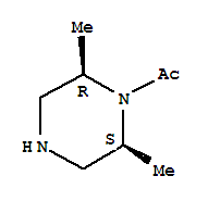 (2r,6s)-rel-(9ci)-1-乙?；?2,6-二甲基哌嗪結(jié)構(gòu)式_813425-63-7結(jié)構(gòu)式