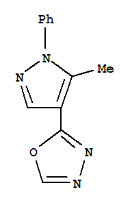 1,3,4-Oxadiazole,2-(5-methyl-1-phenyl-1h-pyrazol-4-yl)-(9ci)Structure,816429-54-6Structure 1,3,4-Oxadiazole,2-(5-methyl-1-phenyl-1h-pyrazol-4-yl)-(9ci) Structure,816429-54-6Structure