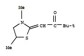 2-Butanone,1-(3,5-dimethyl-2-thiazolidinylidene)-3,3-dimethyl-(9ci)Structure,816455-93-3Structure 2-Butanone,1-(3,5-dimethyl-2-thiazolidinylidene)-3,3-dimethyl-(9ci) Structure,816455-93-3Structure