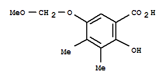 Benzoic acid, 2-hydroxy-5-(methoxymethoxy)-3,4-dimethyl-(9ci)Structure,816456-21-0Structure Benzoic acid, 2-hydroxy-5-(methoxymethoxy)-3,4-dimethyl-(9ci) Structure,816456-21-0Structure