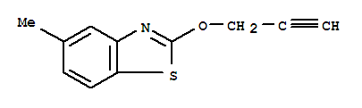 Benzothiazole, 5-methyl-2-(2-propynyloxy)-(9ci)Structure,81696-98-2Structure Benzothiazole, 5-methyl-2-(2-propynyloxy)-(9ci) Structure,81696-98-2Structure