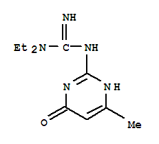 (9ci)-n-(1,4-二氫-6-甲基-4-氧代-2-嘧啶)-N,N-二乙基-胍結構式_819804-17-6結構式