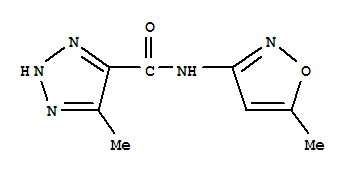 2H-1,2,3-triazole-4-carboxamide,5-methyl-n-(5-methyl-3-isoxazolyl)-(9ci)Structure,828297-94-5Structure 2H-1,2,3-triazole-4-carboxamide,5-methyl-n-(5-methyl-3-isoxazolyl)-(9ci) Structure,828297-94-5Structure