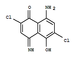 8-Amino-2,6-dichloro-5-hydroxy-4-imino-1(4h)-naphthalenoneStructure,828934-33-4Structure 8-Amino-2,6-dichloro-5-hydroxy-4-imino-1(4h)-naphthalenone Structure,828934-33-4Structure