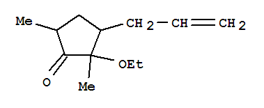 Cyclopentanone,2-ethoxy-2,5-dimethyl-3-(2-propenyl)-(9ci)Structure,832100-03-5Structure Cyclopentanone,2-ethoxy-2,5-dimethyl-3-(2-propenyl)-(9ci) Structure,832100-03-5Structure