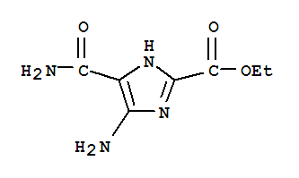 (9ci)-4-氨基-5-(氨基羰基)-1H-咪唑-2-羧酸乙酯結(jié)構(gòu)式_83566-39-6結(jié)構(gòu)式