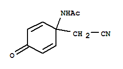 N-[1-(氰基甲基)-4-氧代-2,5-環(huán)己二烯-1-基]-乙酰胺結(jié)構(gòu)式_837373-82-7結(jié)構(gòu)式