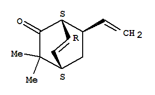 (1R,4R,7S)-3,3-二甲基-7-乙烯基雙環(huán)[2.2.2]辛-5-烯-2-酮結(jié)構(gòu)式_845293-94-9結(jié)構(gòu)式