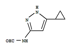N-(5-環(huán)丙基-1H-吡唑-3-基)-甲酰胺結(jié)構(gòu)式_845816-40-2結(jié)構(gòu)式