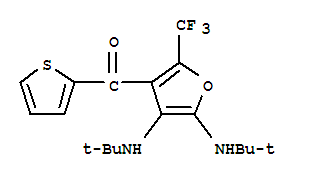 [4,5-雙[(1,1-二甲基乙基)氨基]-2-(三氟甲基)-3-呋喃]-2-噻吩甲酮結(jié)構(gòu)式_845965-05-1結(jié)構(gòu)式