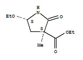 3-Pyrrolidinecarboxylicacid,5-ethoxy-3-methyl-2-oxo-,ethylester,trans-(9ci)Structure,84763-06-4Structure 3-Pyrrolidinecarboxylicacid,5-ethoxy-3-methyl-2-oxo-,ethylester,trans-(9ci) Structure,84763-06-4Structure