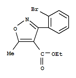4-Isoxazolecarboxylicacid,3-(2-bromophenyl)-5-methyl-,ethylester(9ci)Structure,848186-83-4Structure 4-Isoxazolecarboxylicacid,3-(2-bromophenyl)-5-methyl-,ethylester(9ci) Structure,848186-83-4Structure