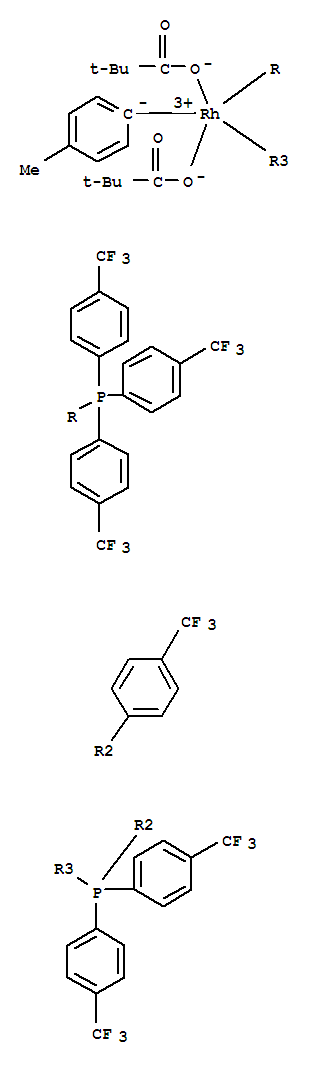 雙(2,2-二甲基丙酸)(4-甲苯基)雙[三[4-(三氟甲基)苯基]膦]銠結(jié)構(gòu)式_851530-57-9結(jié)構(gòu)式