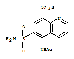 5-Acetamido-6-sulfamoyl-8-quinolinesulfonic acidStructure,855765-78-5Structure 5-Acetamido-6-sulfamoyl-8-quinolinesulfonic acid Structure,855765-78-5Structure