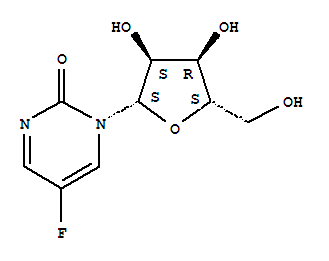 5-氟-4-脫氧-1-(β-l-呋核亞硝脲)尿嘧啶 (5-氟-1-β-l-呋核亞硝脲嘧啶酮)結(jié)構式_863506-86-9結(jié)構式