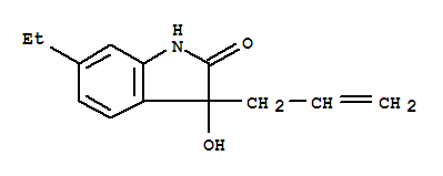 3-烯丙基-6-乙基-3-羥基-1,3-二氫-吲哚-2-酮結(jié)構(gòu)式_864685-15-4結(jié)構(gòu)式