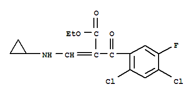 (Z)-3-環(huán)丙基氨基-2-(2,4-二氯-5-氟-苯甲?；?-丙烯酸 乙酯結(jié)構(gòu)式_86483-53-6結(jié)構(gòu)式