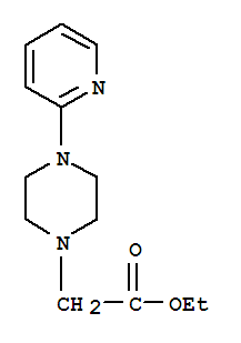 4-(2-吡啶)-1-哌嗪乙酸乙酯結(jié)構(gòu)式_86873-47-4結(jié)構(gòu)式