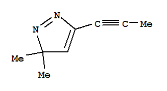 3H-pyrazole, 3,3-dimethyl-5-(1-propynyl)-(9ci)Structure,86958-29-4Structure 3H-pyrazole, 3,3-dimethyl-5-(1-propynyl)-(9ci) Structure,86958-29-4Structure