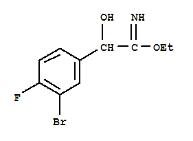 Ethyl 2-(3-bromo-4-fluorophenyl)-2-hydroxyethanimidateStructure,871977-74-1Structure Ethyl 2-(3-bromo-4-fluorophenyl)-2-hydroxyethanimidate Structure,871977-74-1Structure