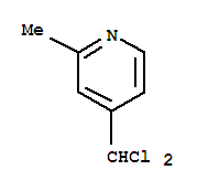 Pyridine, 4-(dichloromethyl)-2-methyl-(9ci)Structure,88237-08-5Structure Pyridine, 4-(dichloromethyl)-2-methyl-(9ci) Structure,88237-08-5Structure