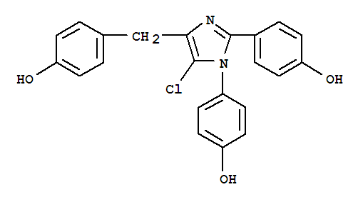 4,4-(5-Chloro-4-(4-hydroxybenzyl)-1h-imidazole-1,2-diyl)diphenolStructure,885268-49-5Structure 4,4-(5-Chloro-4-(4-hydroxybenzyl)-1h-imidazole-1,2-diyl)diphenol Structure,885268-49-5Structure