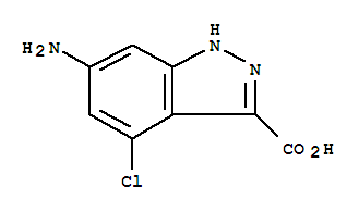 1H-Indazole-3-carboxylic acid, 6-amino-4-chloro-Structure,885519-31-3Structure 1H-Indazole-3-carboxylic acid, 6-amino-4-chloro- Structure,885519-31-3Structure