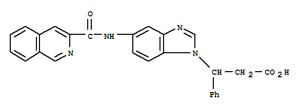 1H-benzimidazole-1-propanoic acid, 5-[(3-isoquinolinylcarbonyl)amino]--bta--phenyl- Structure,887270-89-5Structure