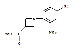1-(4-乙?；?2-氨基苯基)-氮雜丁烷-3-羧酸甲酯結(jié)構(gòu)式_887596-08-9結(jié)構(gòu)式
