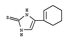 4-(1-環(huán)己烯-1-基)-1,3-二氫-2H-咪唑-2-硫酮結(jié)構(gòu)式_889097-83-0結(jié)構(gòu)式
