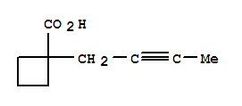 Cyclobutanecarboxylic acid, 1-(2-butynyl)-(9ci) Structure,89056-27-9Structure