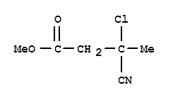 Butyric acid, 3-chloro-3-cyano-, methyl ester (7ci) Structure,89415-74-7Structure