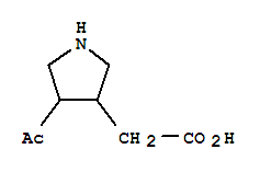 3-Pyrrolidineacetic acid, 4-acetyl-(7ci)Structure,90088-22-5Structure 3-Pyrrolidineacetic acid, 4-acetyl-(7ci) Structure,90088-22-5Structure