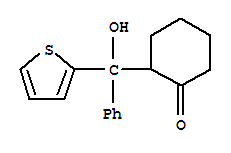 Cyclohexanone, 2-(hydroxyphenyl-2-thienylmethyl)-Structure,90128-15-7Structure Cyclohexanone, 2-(hydroxyphenyl-2-thienylmethyl)- Structure,90128-15-7Structure