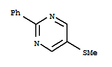 (7CI)-5-(甲基硫代)-2-苯基嘧啶結(jié)構(gòu)式_91091-04-2結(jié)構(gòu)式